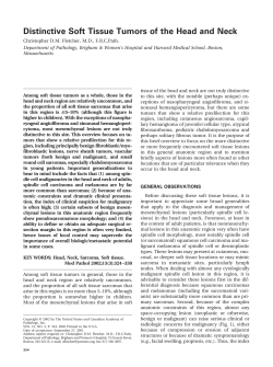 Distinctive Soft Tissue Tumors of the Head and Neck