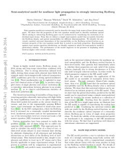 Semi-analytical model for nonlinear light propagation in strongly