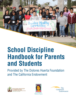 School Discipline Handbook for Parents and Students