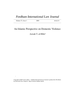 An Islamic Perspective on Domestic Violence