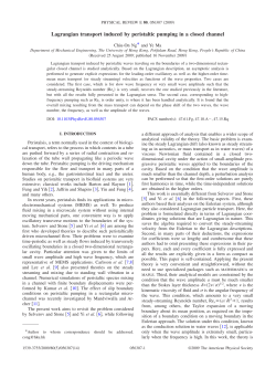 Lagrangian transport induced by peristaltic pumping in a