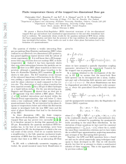 Finite temperature theory of the trapped two dimensional Bose gas