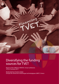 Diversifying the funding sources for TVET - UNESCO