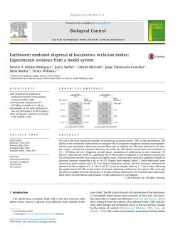 Earthworm mediated dispersal of baculovirus occlusion bodies