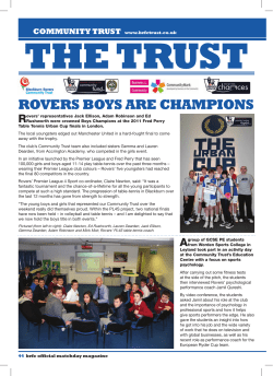 ROVERS BOYS ARE CHAMPIONS