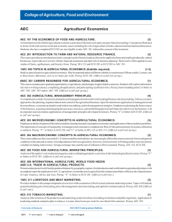 AEC--Agricultural Economics
