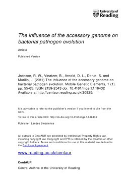 The influence of the accessory genome on bacterial pathogen