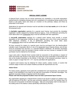 NLC - Special Event License Application