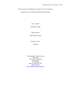 Self-Assessment, Self-Enhancement, and the Choice of Comparison