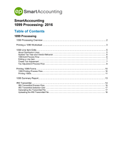 SmartAccounting - 1099 Processing 2016