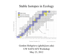 Stable Isotopes in Ecology