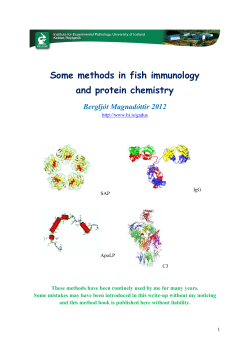 Some methods in fish immunology and protein chemistry