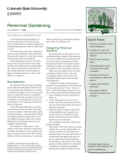 Perennial Gardening - Adams County Extension