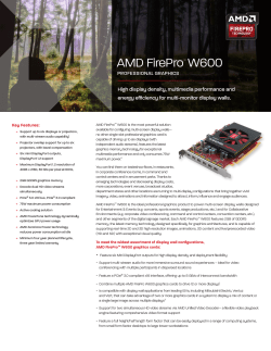 AMD FirePro&trade; W600 Data Sheet