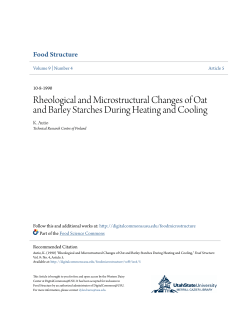 Rheological and Microstructural Changes of Oat and Barley