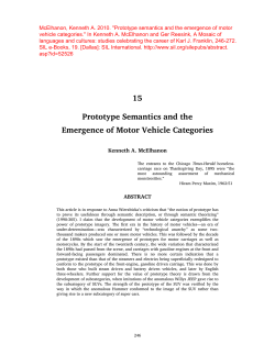 Prototype semantics and the emergence of motor