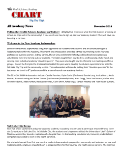 The Health Science Academy All Academy News