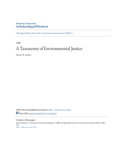 A Taxonomy of Environmental Justice