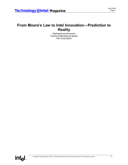 From Moore`s Law to Intel Innovation&mdash;Prediction to Reality