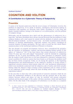 Cognition and Volition