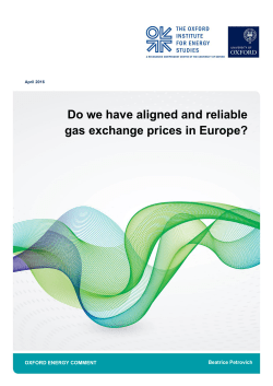 Do we have aligned and reliable gas exchange prices in Europe?