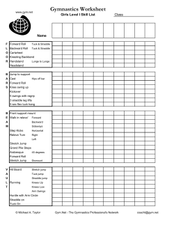 Skills List Worksheets