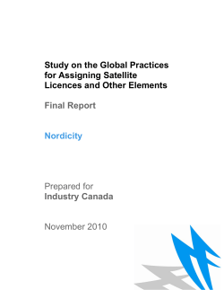 Study on the Global Practices for Assigning Satellite Licences and
