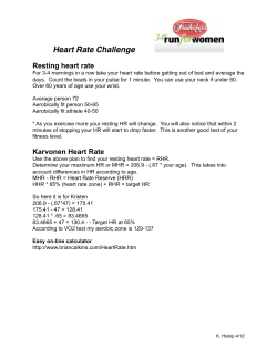 Calculating Heart Rate - Freihofer`s Run for Women