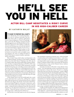 He`ll See You in Hell Actor Bill Camp Negotiates a Risky Curve in