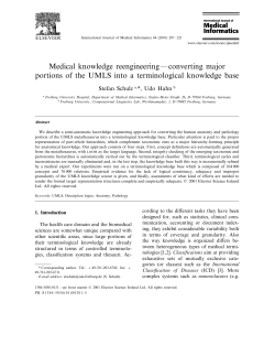 Medical knowledge reengineering—converting major portions of the