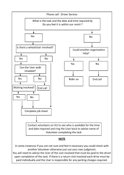Phone call - Driver Service NOTE In some instances if you are not