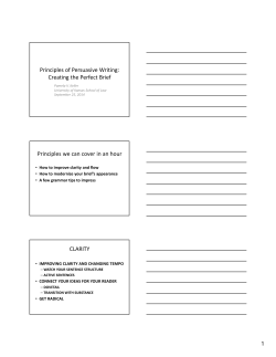 Principles of Persuasive Writing: Creating the Perfect Brief Principles