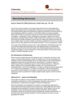 Citizenship | Democracy? You think you know?
