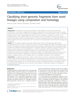 Classifying short genomic fragments from novel lineages using