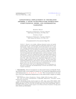 longitudinal displacement in viscoelastic arteries: a novel fluid