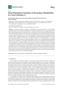 Intra-Population Variation of Secondary Metabolites in Cistus