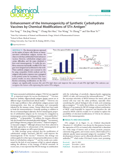 Enhancement of the Immunogenicity of Synthetic Carbohydrate