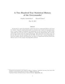 A Two Hundred-Year Statistical History of the Gerrymander