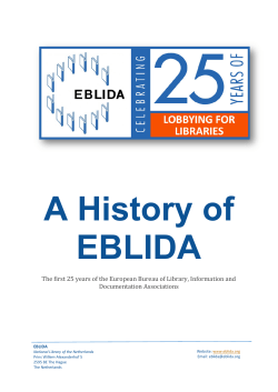 The first 25 years of the European Bureau of Library, Information and
