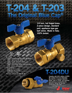 1/4 turn, hot forged brass, 2-piece design, standard