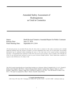 PDF - Cosmetic Ingredient Review