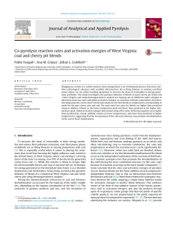 Co-pyrolysis reaction rates and activation energies of West Virginia