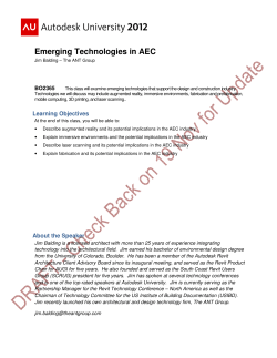Emerging Technologies in AEC