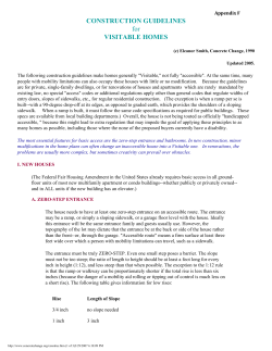 Appendix F: Construction Guidelines for Visitable Homes