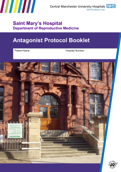 Antagonist Protocol Booklet