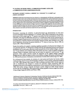 "C DATING OF BONE USING y-CARBOXYGLUTAMIC ACID AND a