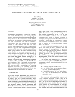 Applications of the Universal Joint Task List to Joint Exercise Results