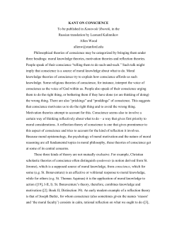 Kant on Conscience - Stanford University