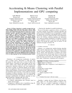 Accelerating K-Means Clustering with Parallel