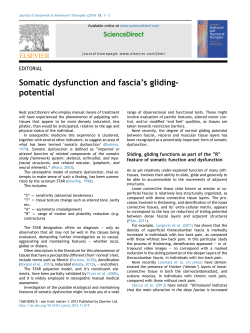Somatic dysfunction and fascia`s gliding- potential